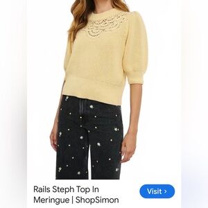 Rails Light Yellow Knit Pullover Sweater